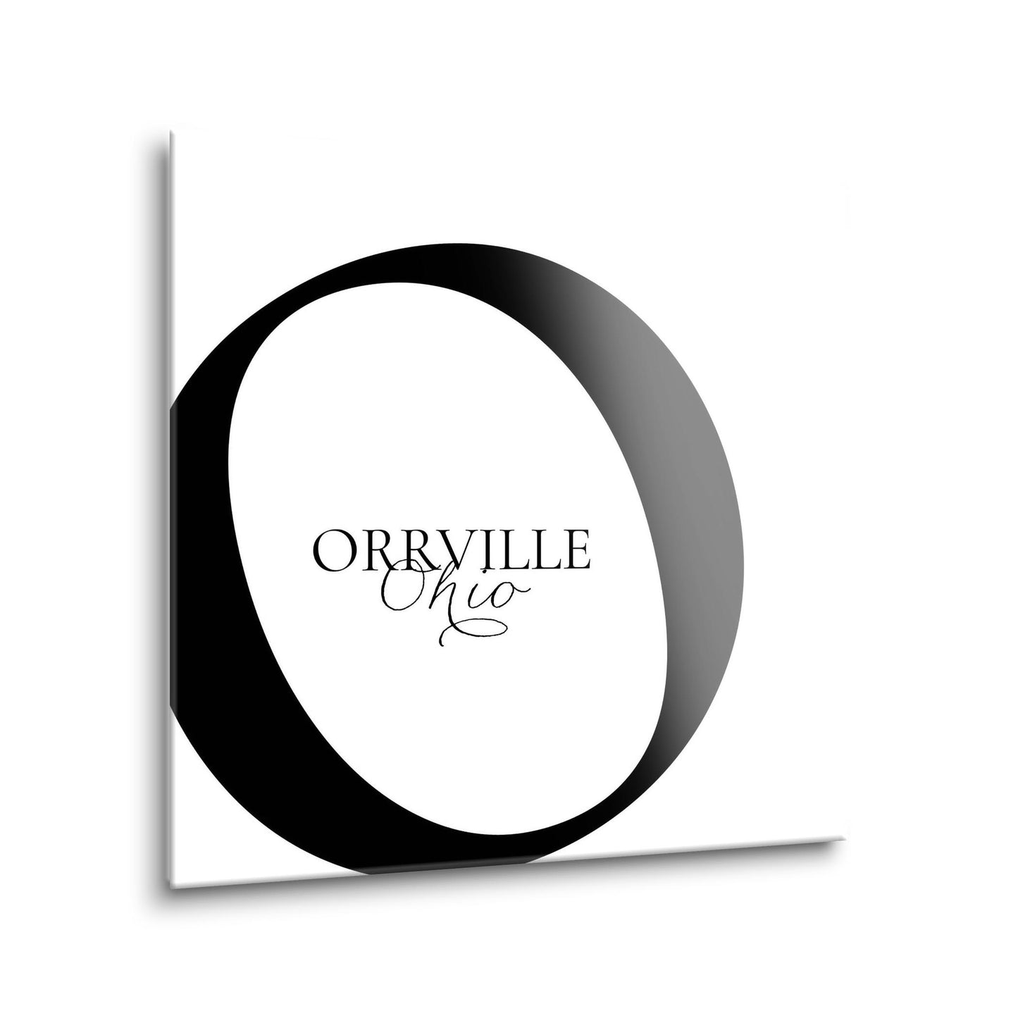 Orrville Oh Minimal Monogram | Hi-Def Glass Art | Eaches | Min 1