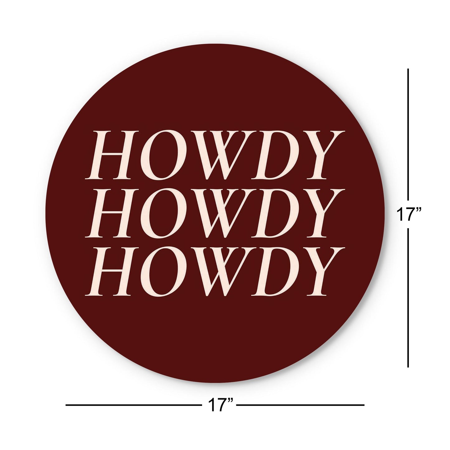 Modern Minimalist Texas Maroon Howdy | Wood Sign | Eaches | Min 1