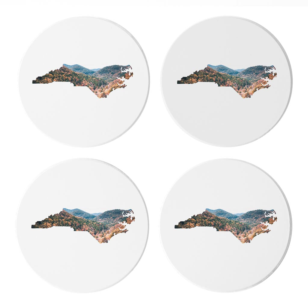 North Carolina State Shape Picture | Absorbent Coasters | Set of 4 | Min 2