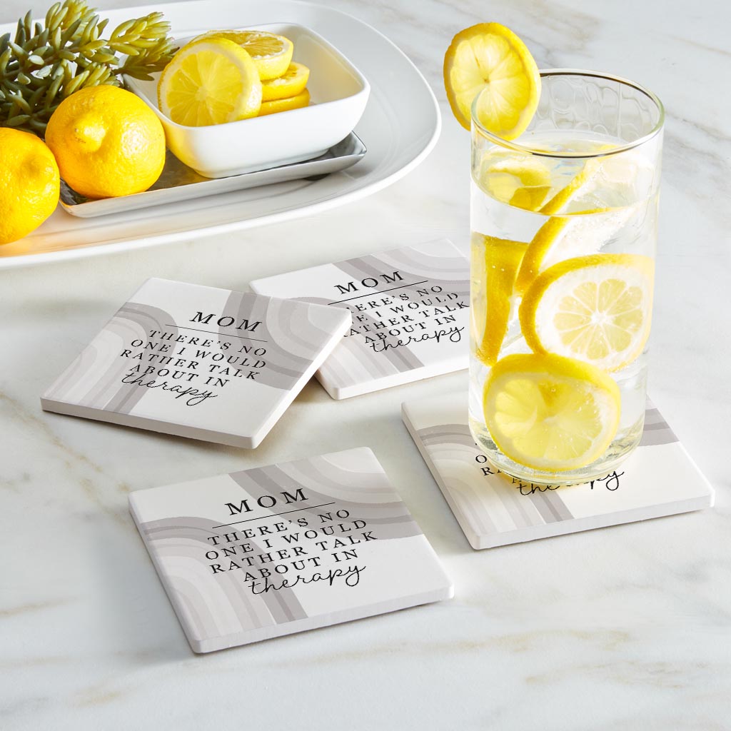 Modern Minimalist Mothers Day Therapy | Absorbent Coasters | Set of 4 | Min 2