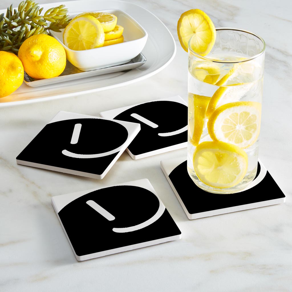 Fun Chunky Monogram E | Absorbent Coasters | Set of 4 | Min 2