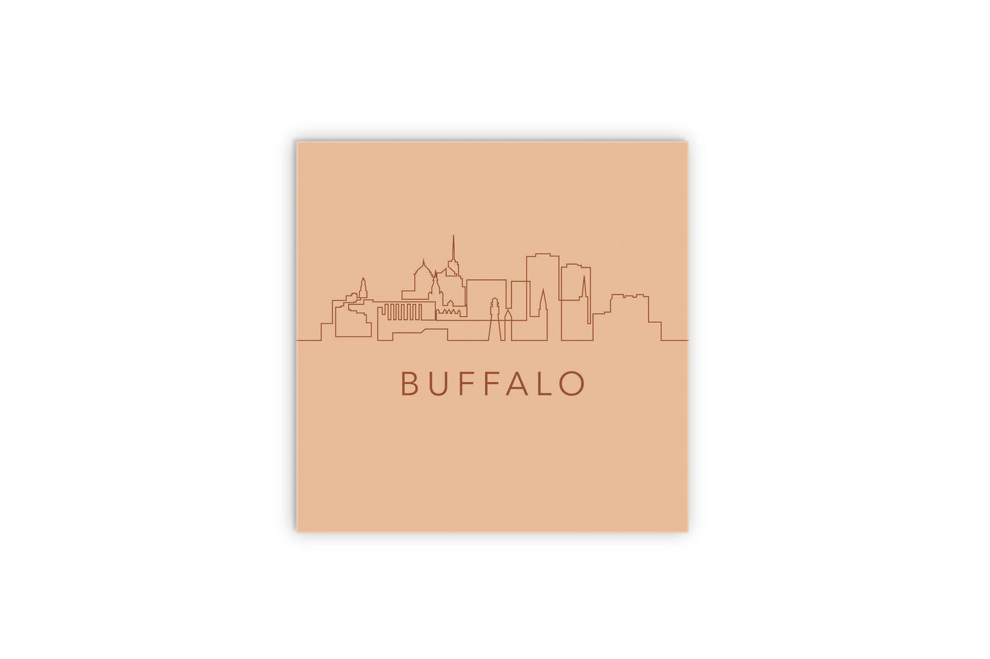 Modern Minimalistic New York Buffalo Skyline | Wood Sign | Eaches | Min 2