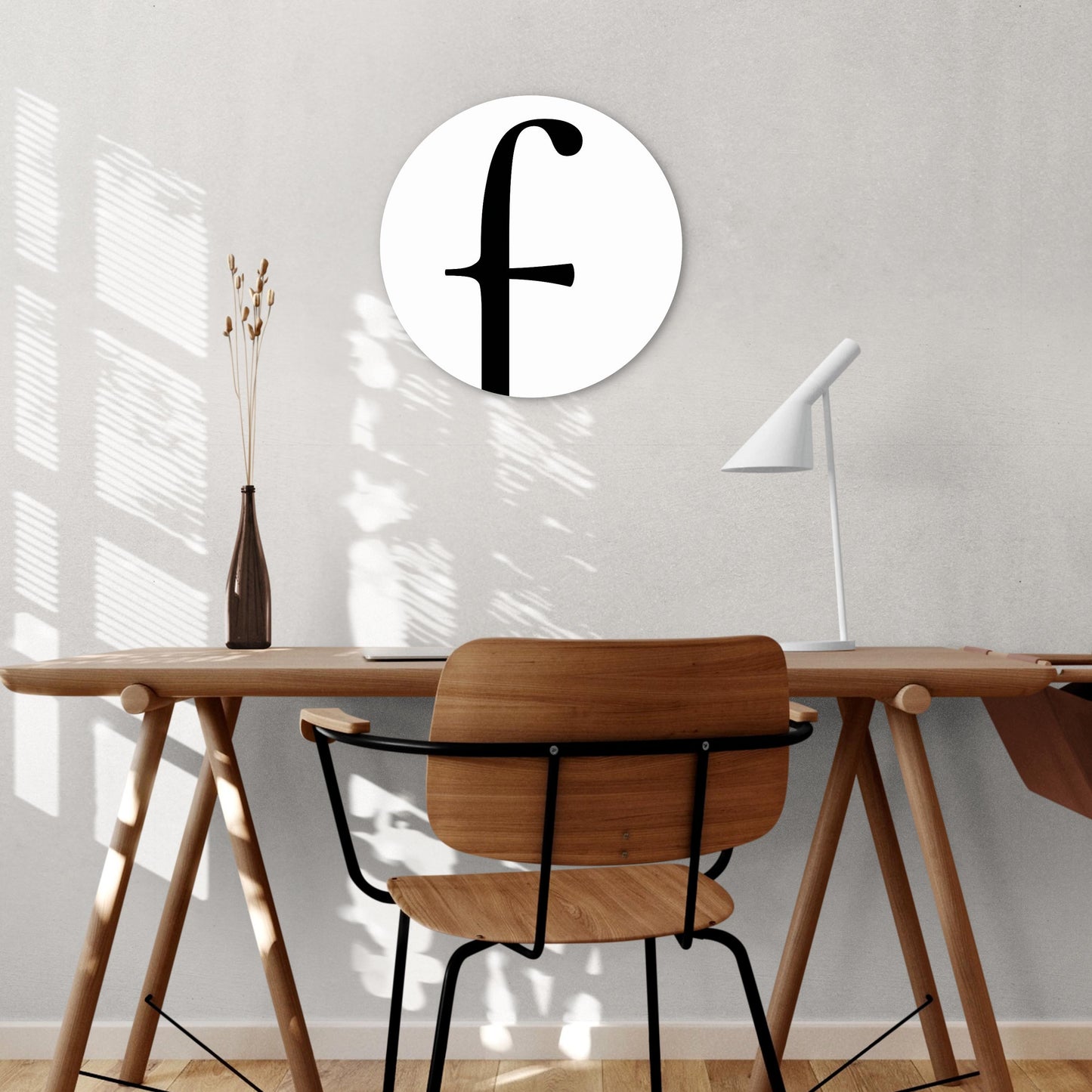 Minimalist Monogram F| Wood Sign | Eaches | Min 1