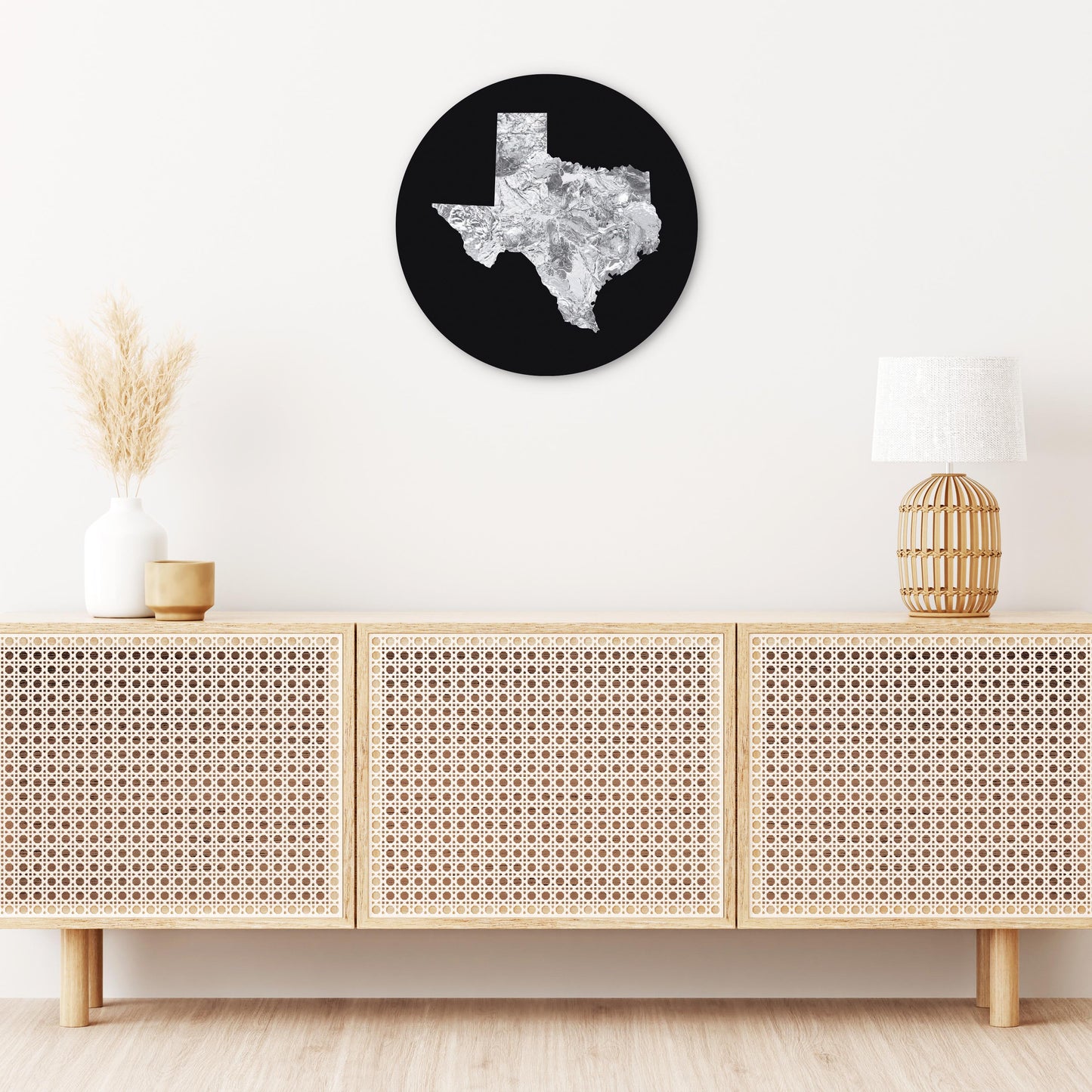 Minimalistic B&W Texas Metal State Shape | Wood Sign | Eaches | Min 1