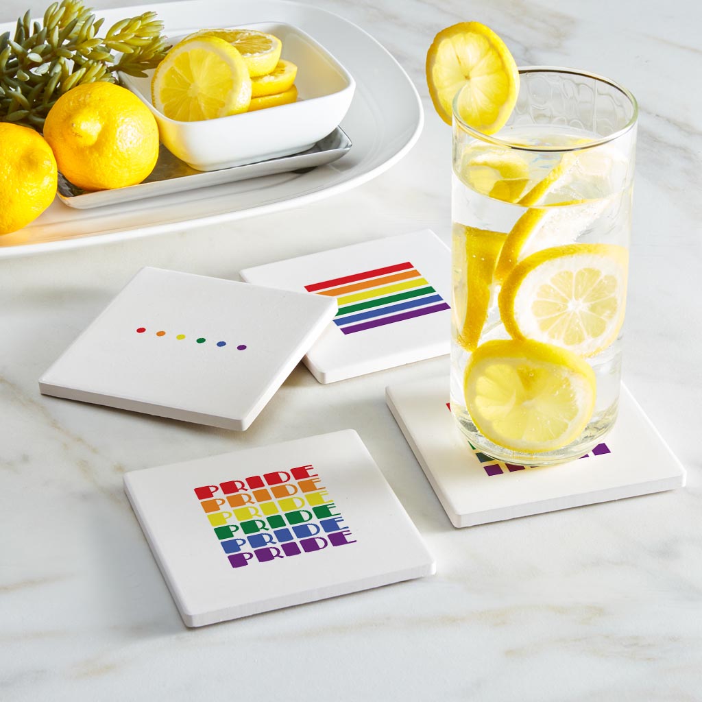 Minimalistic Pride Patterns | Absorbent Coasters | Set of 4 | Min 2