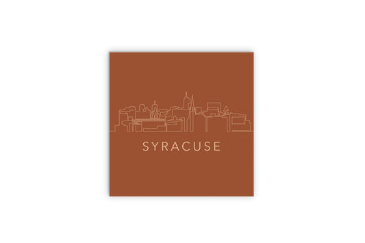 Modern Minimalist New York Syracuse Skyline | Wood Sign | Eaches | Min 2