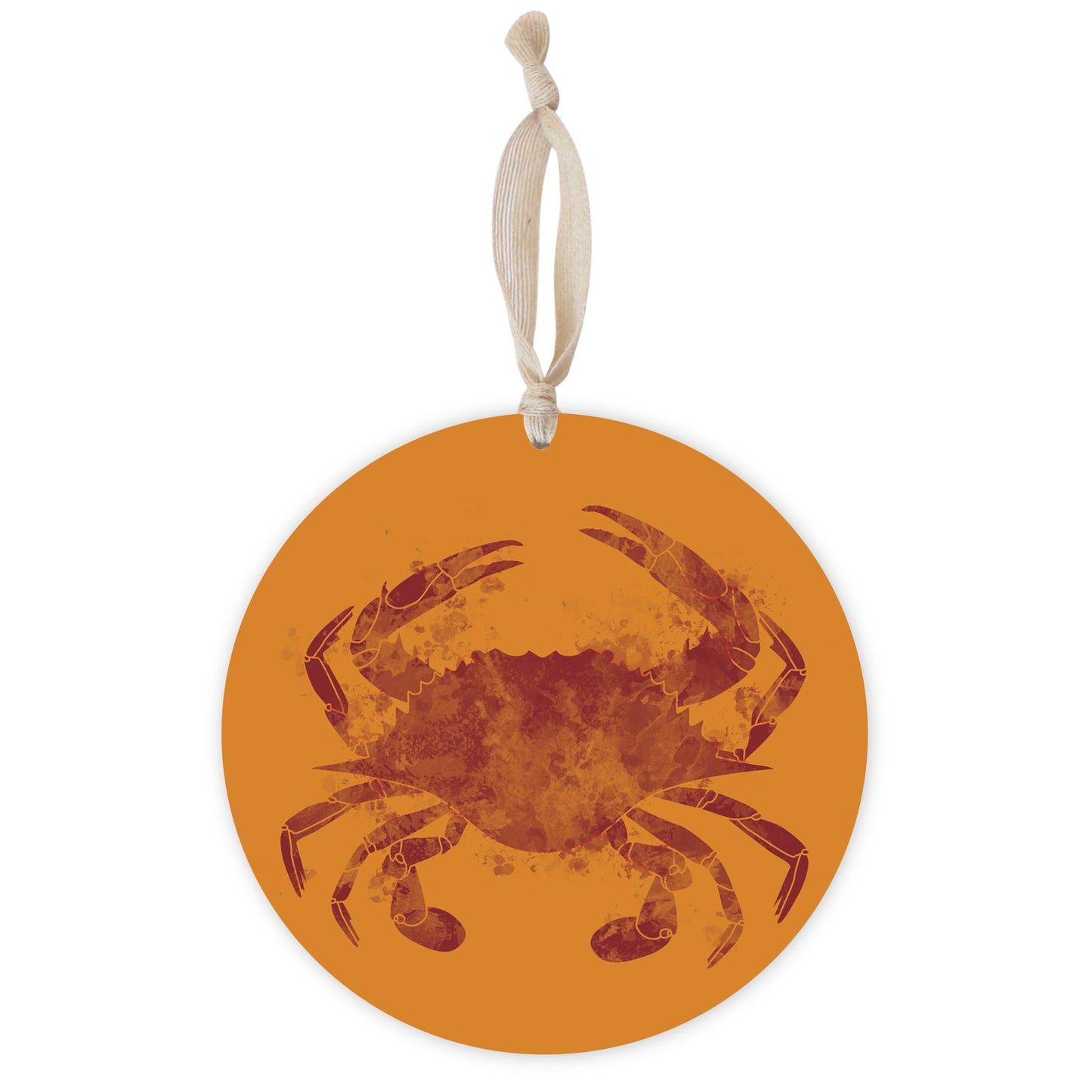 Louisiana Colorful Water Color Blue Crab | Wood Ornament | Eaches | Min 1