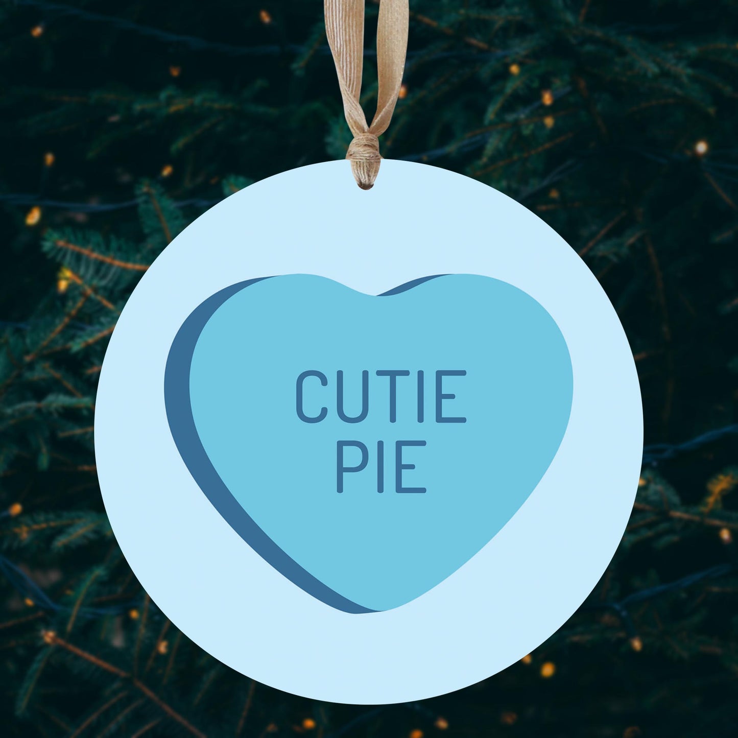 Message Hearts Cutie Pie | Wood Ornament | Eaches | Min 1