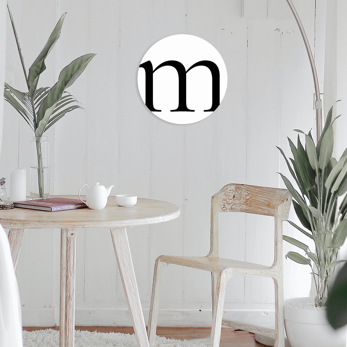 Minimalist Monogram M | Wood Sign | Eaches | Min 1