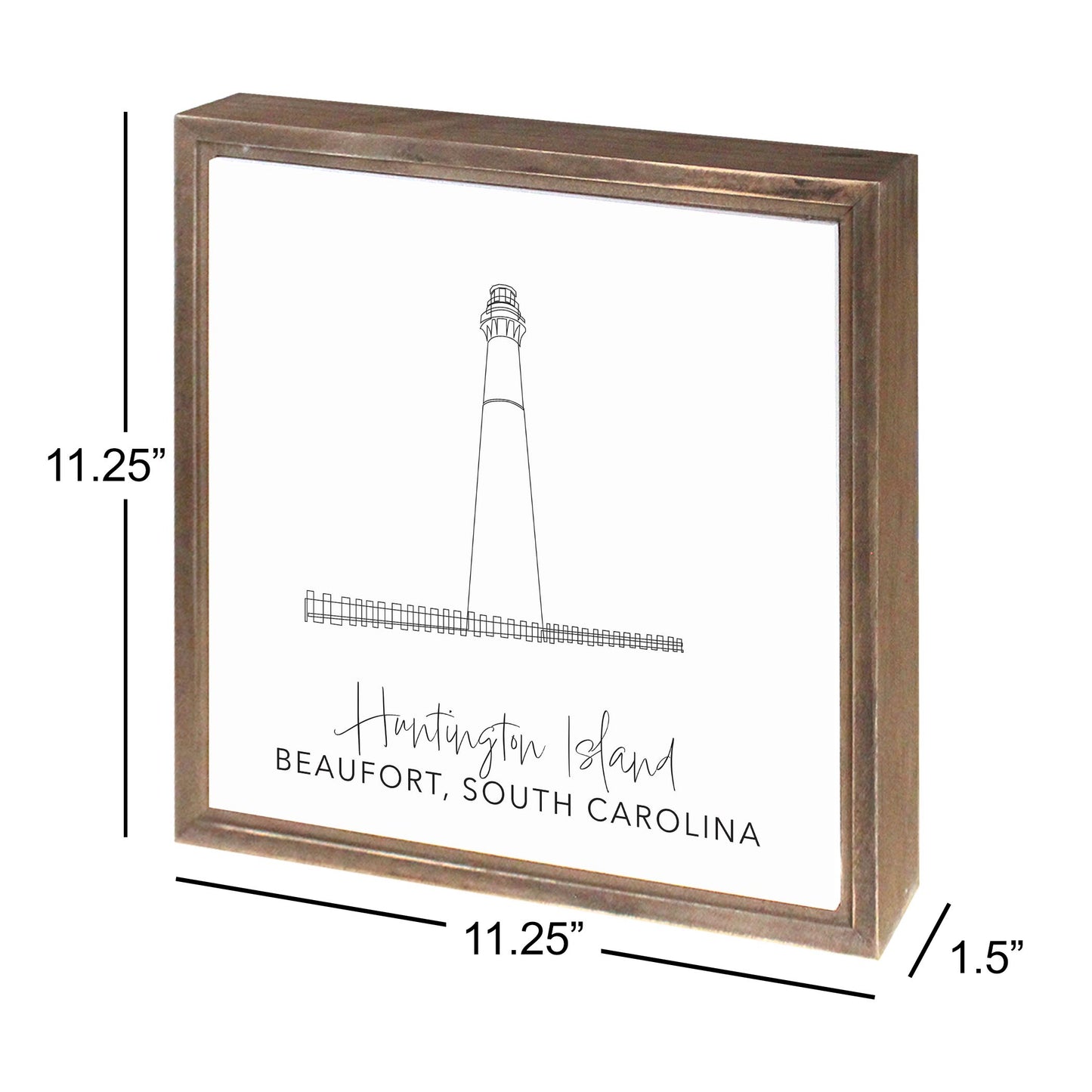 Huntington Island Lighthouse | Wood Sign | Eaches | Min 1