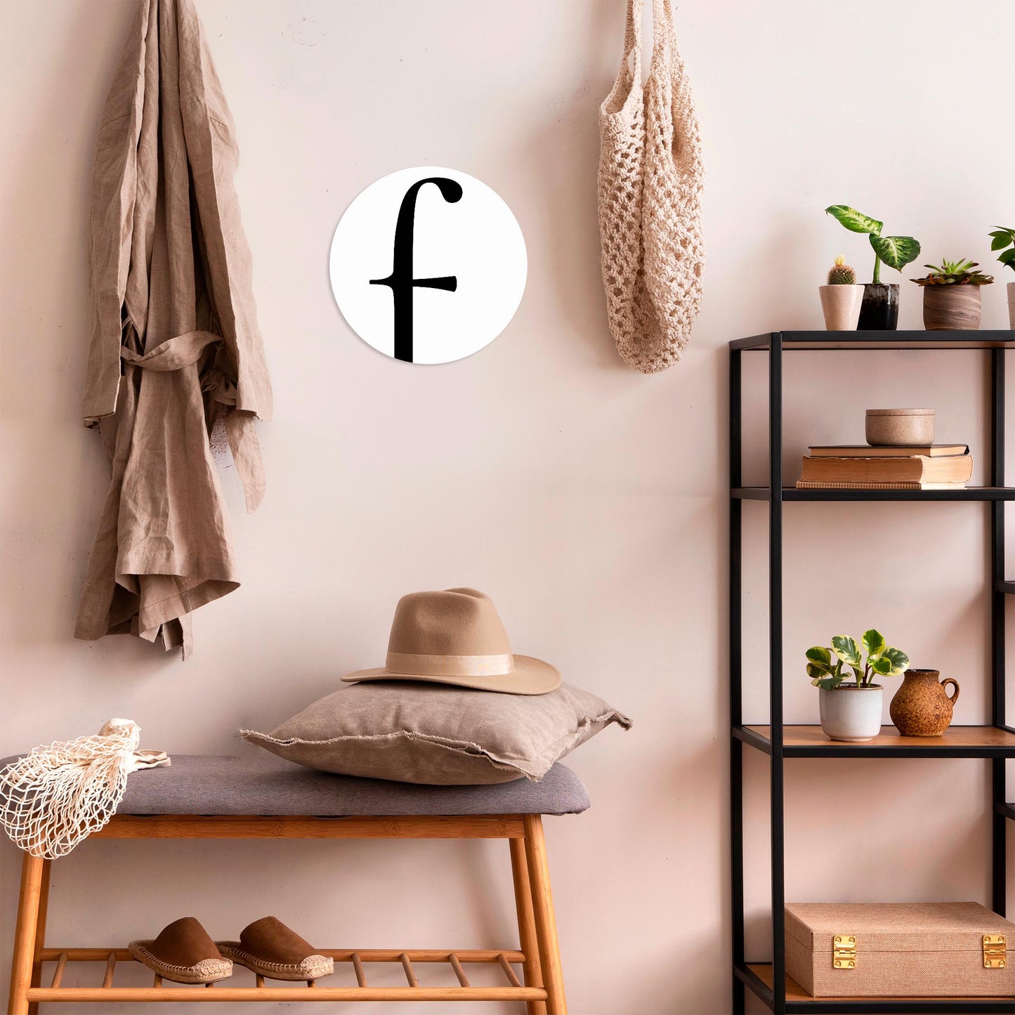 Minimalist Monogram F | Wood Sign | Eaches | Min 1