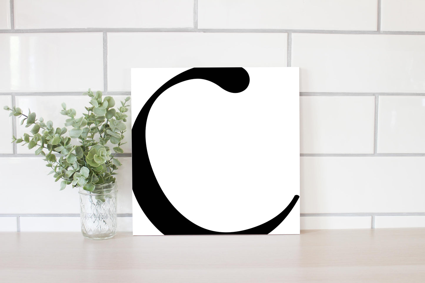 Minimal Monogram C | Wood Sign | Eaches | Min 2