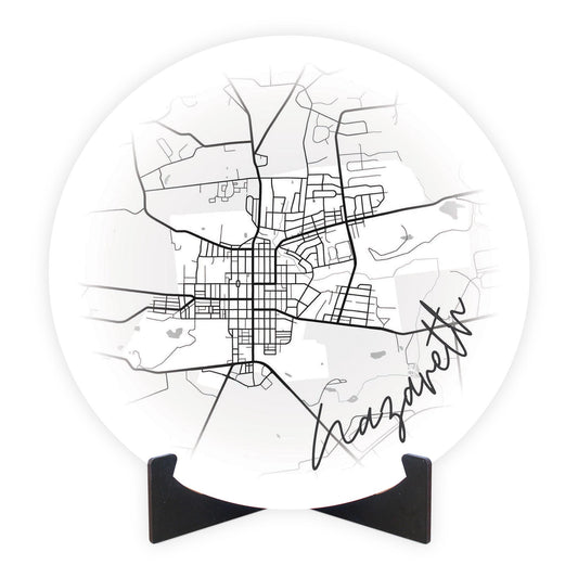 Minimalistic B&W Pennsylvania Nazareth Circle Map | Wood Sign | Eaches | Min 1