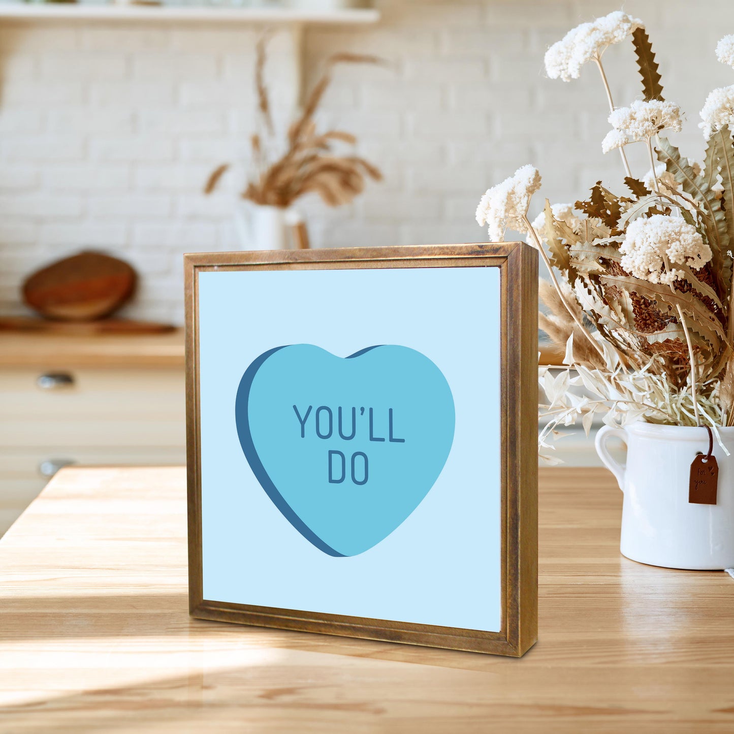 Funny Message Hearts Youll Do | Wood Sign | Eaches | Min 1