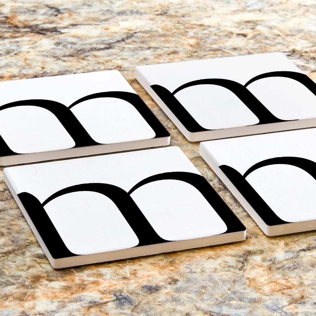 Minimal Monogram M | Absorbent Coasters | Set of 4 | Min 2