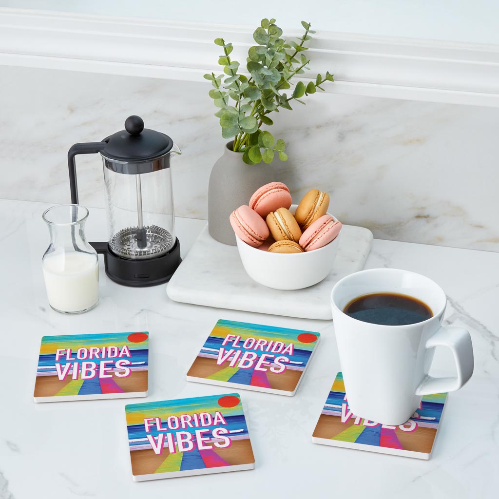 Florida Vibes | Absorbent Coasters | Set of 4 | Min 2