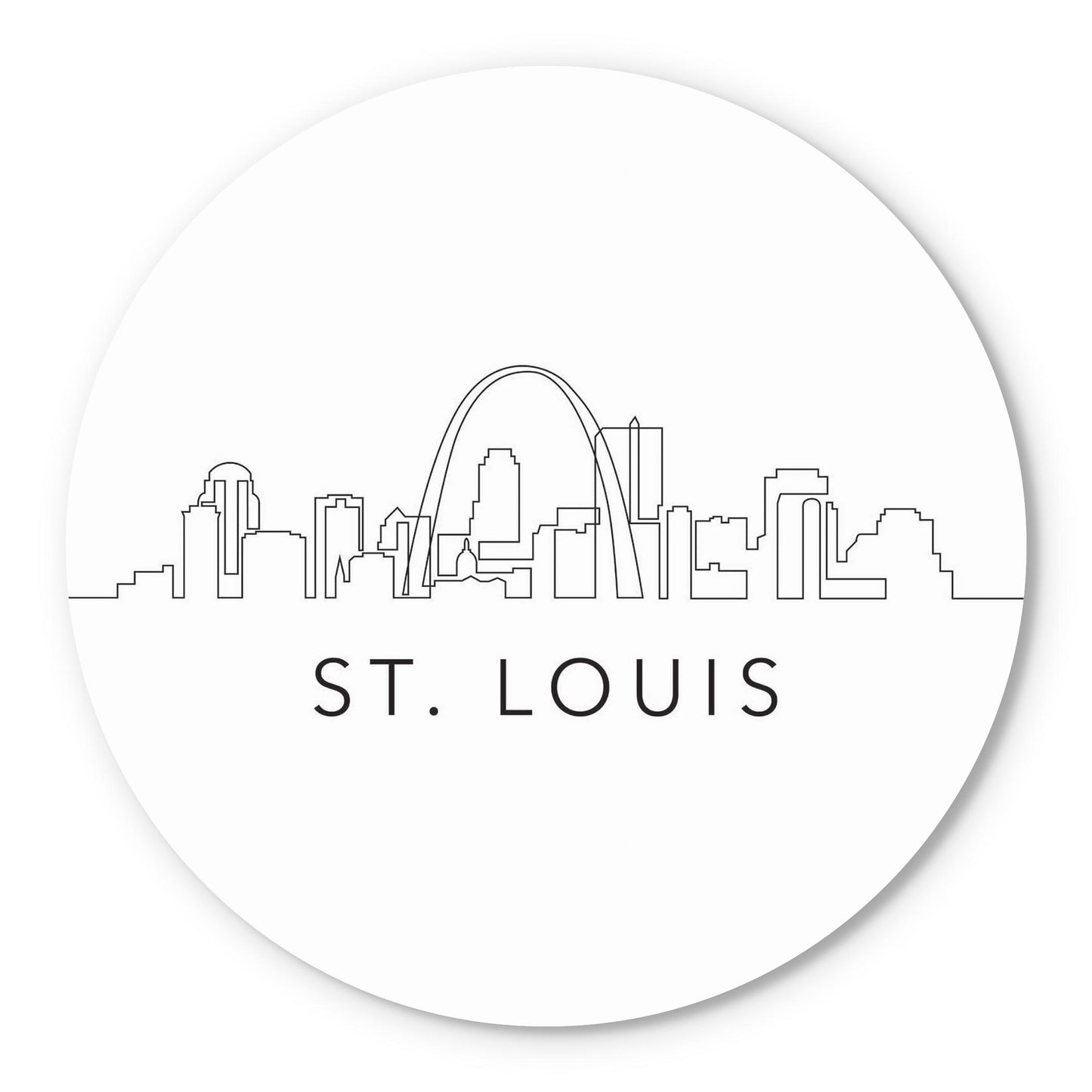 Minimalist B&W Missouri St Louis Skyline | Wood Sign | Eaches | Min 1