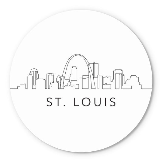 Minimalist B&W Missouri St Louis Skyline | Wood Sign | Eaches | Min 1