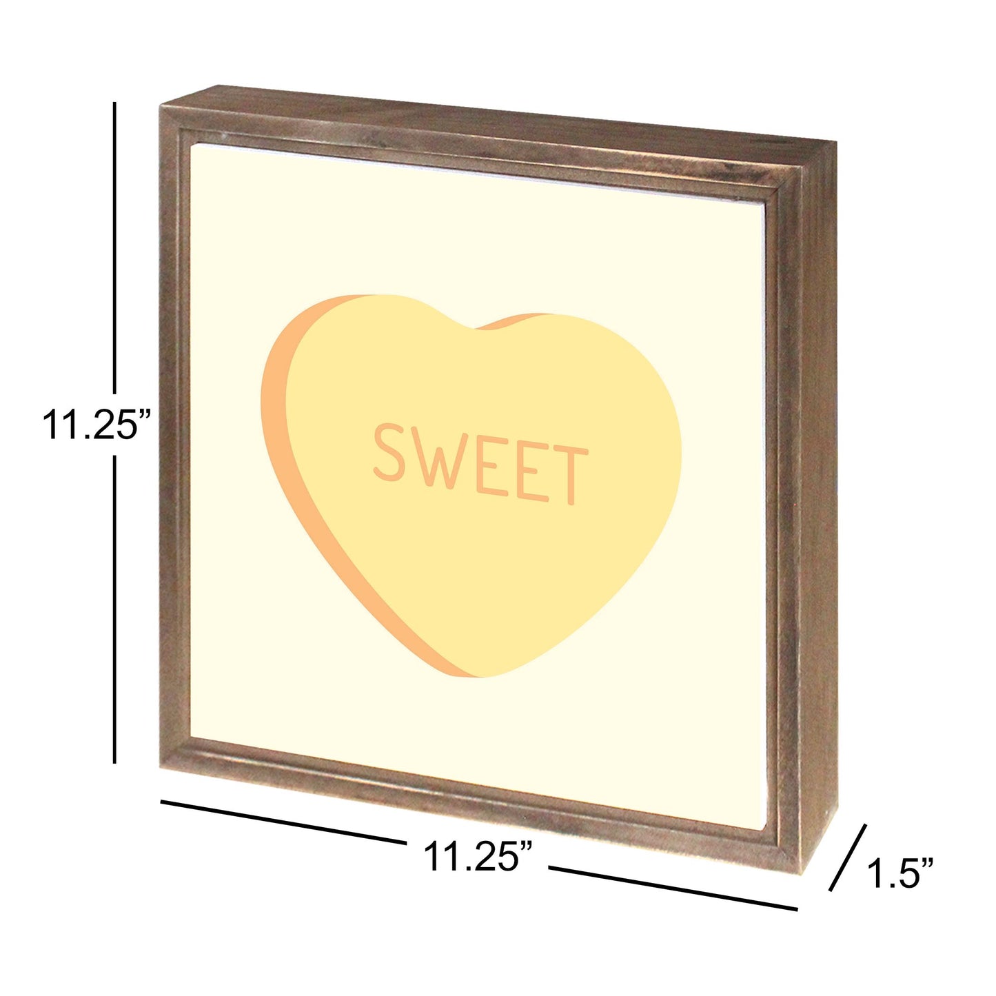 Message Hearts Sweet | Wood Sign | Eaches | Min 1