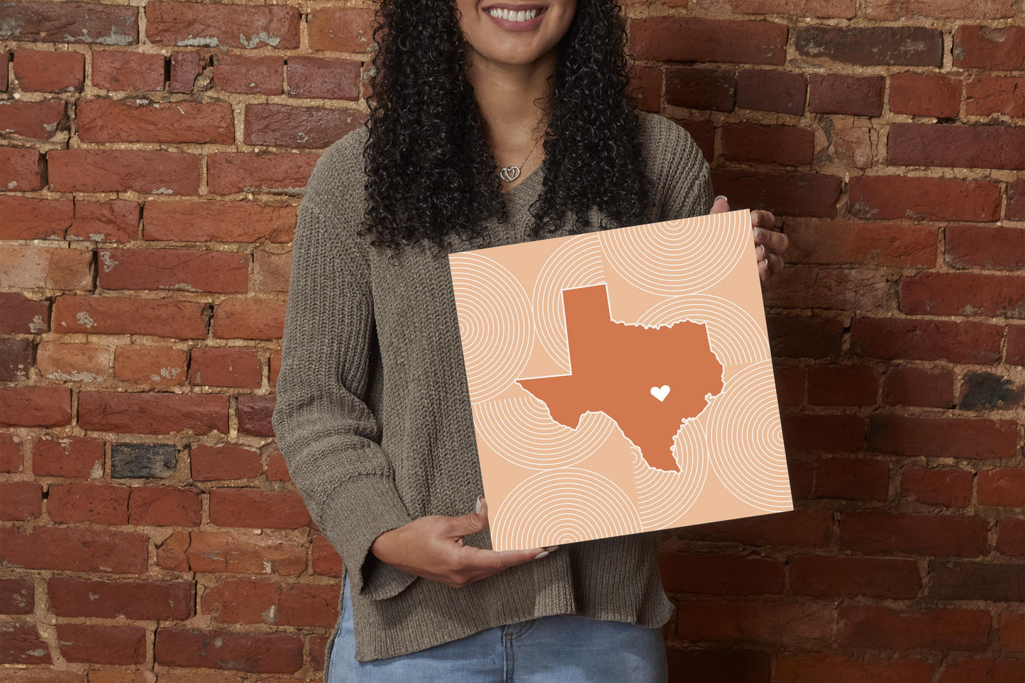 Modern Minimalist Texas Austin Heart | Wood Sign | Eaches | Min 2