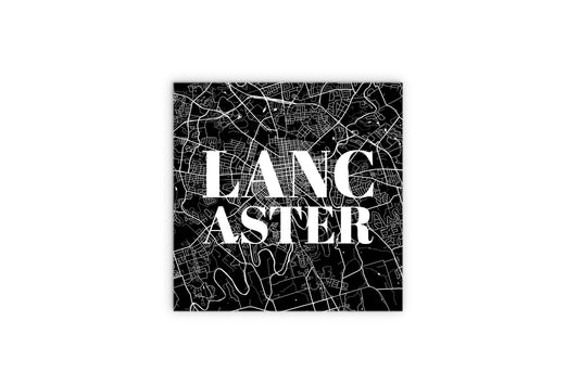 Minimalistic B&W Pennsylvania Lancaster Map | Wood Sign | Eaches | Min 2