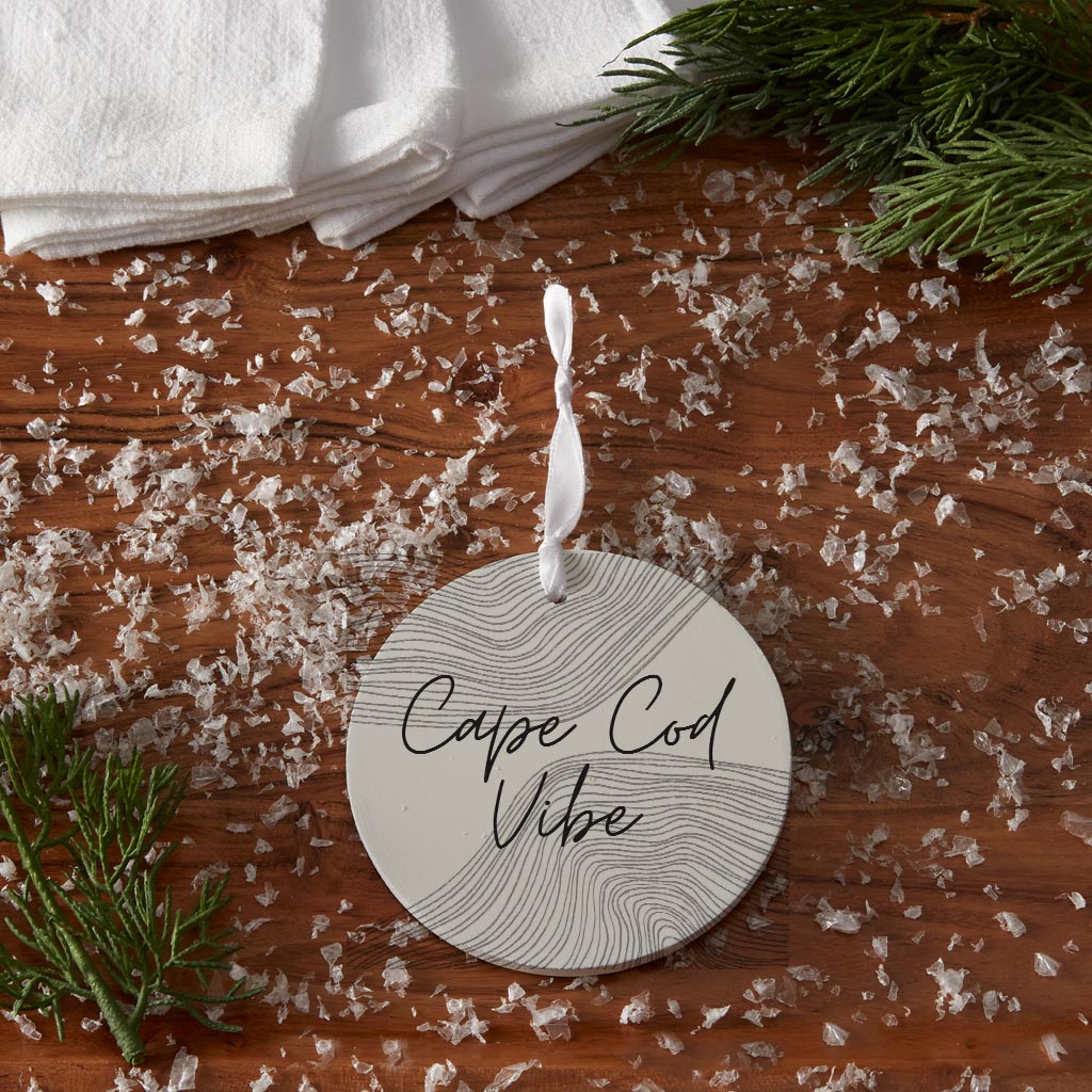 Minimalistic B&W Cape Cod Vibe | Wood Ornament | Eaches | Min 6