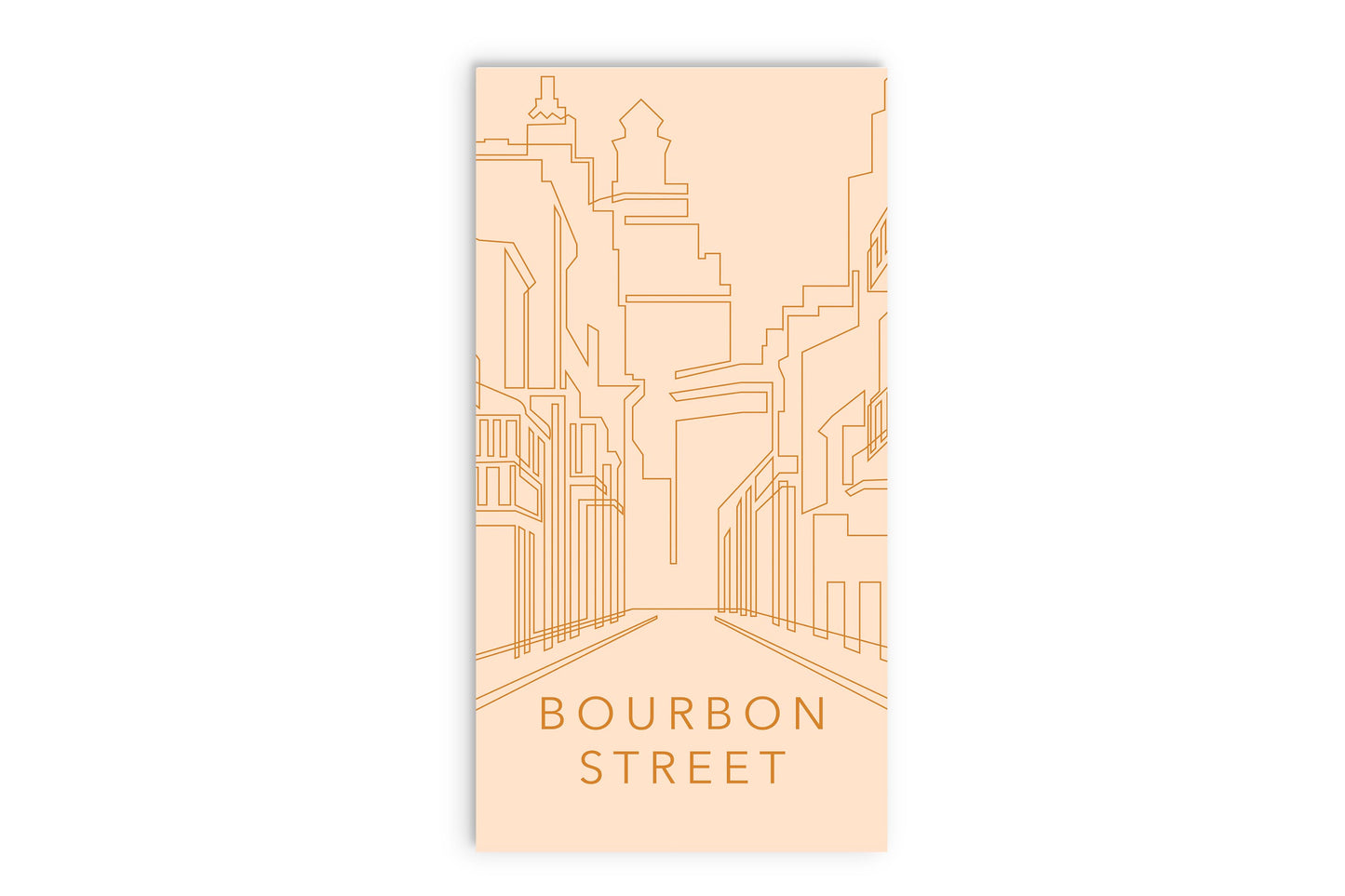 Modern Minimalist Louisiana Bourbon Street Line Drawing | Wood Sign | Eaches | Min 2