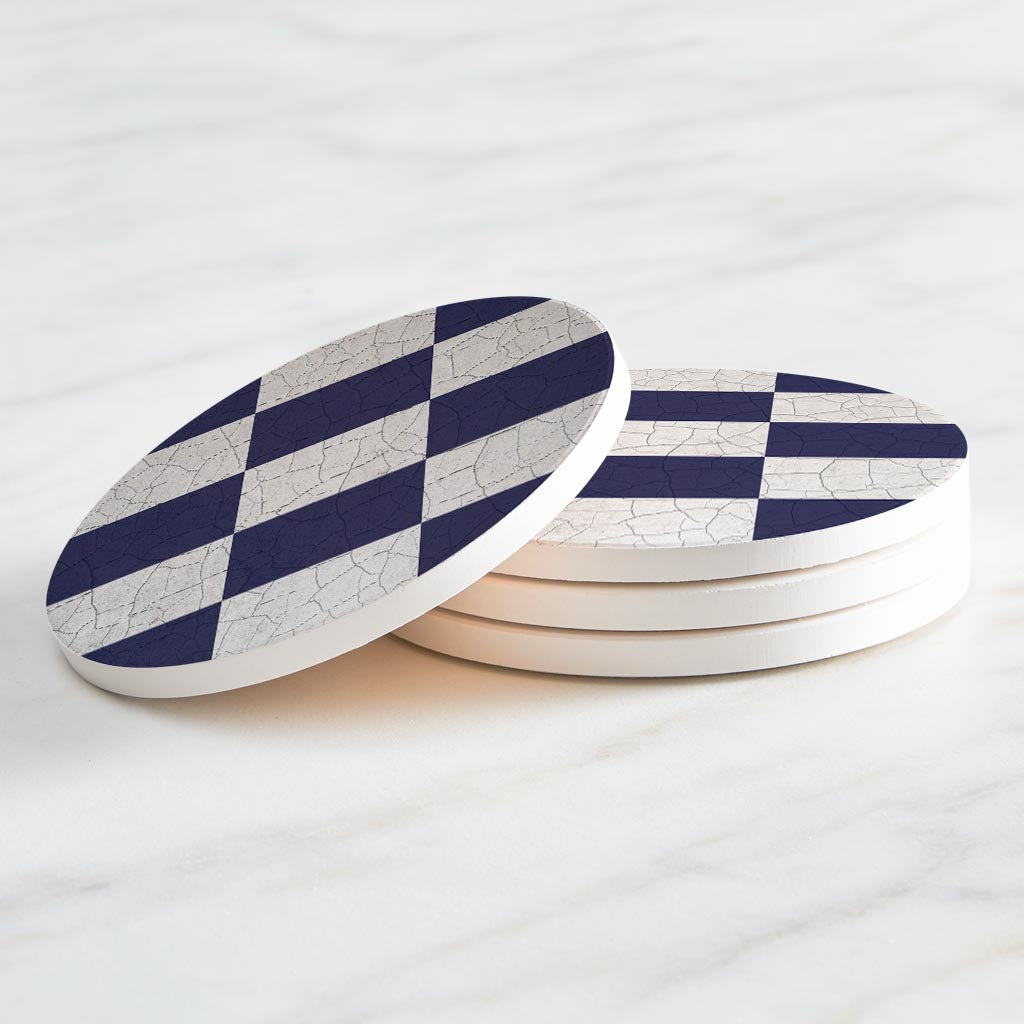 Nautical Flag November | Absorbent Coasters | Set of 4 | Min 2