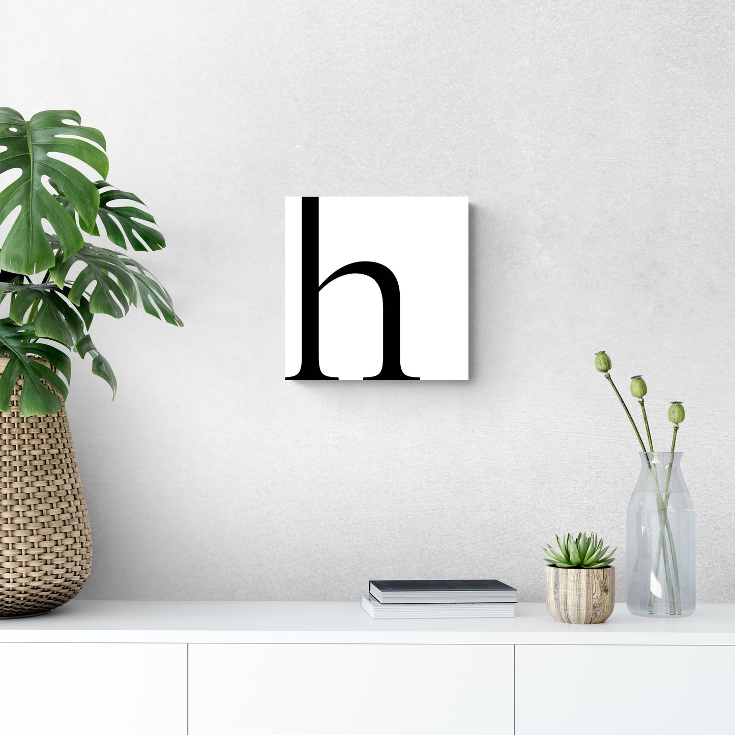 Minimal Monogram H | Wood Sign | Eaches | Min 2