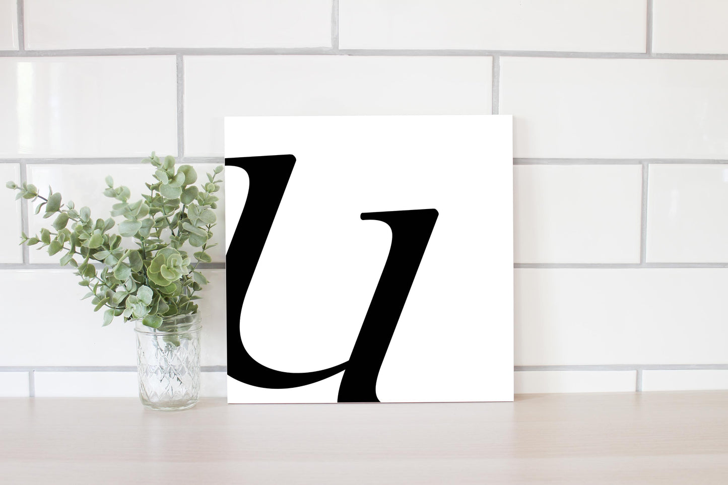 Minimal Monogram U | Wood Sign | Eaches | Min 2