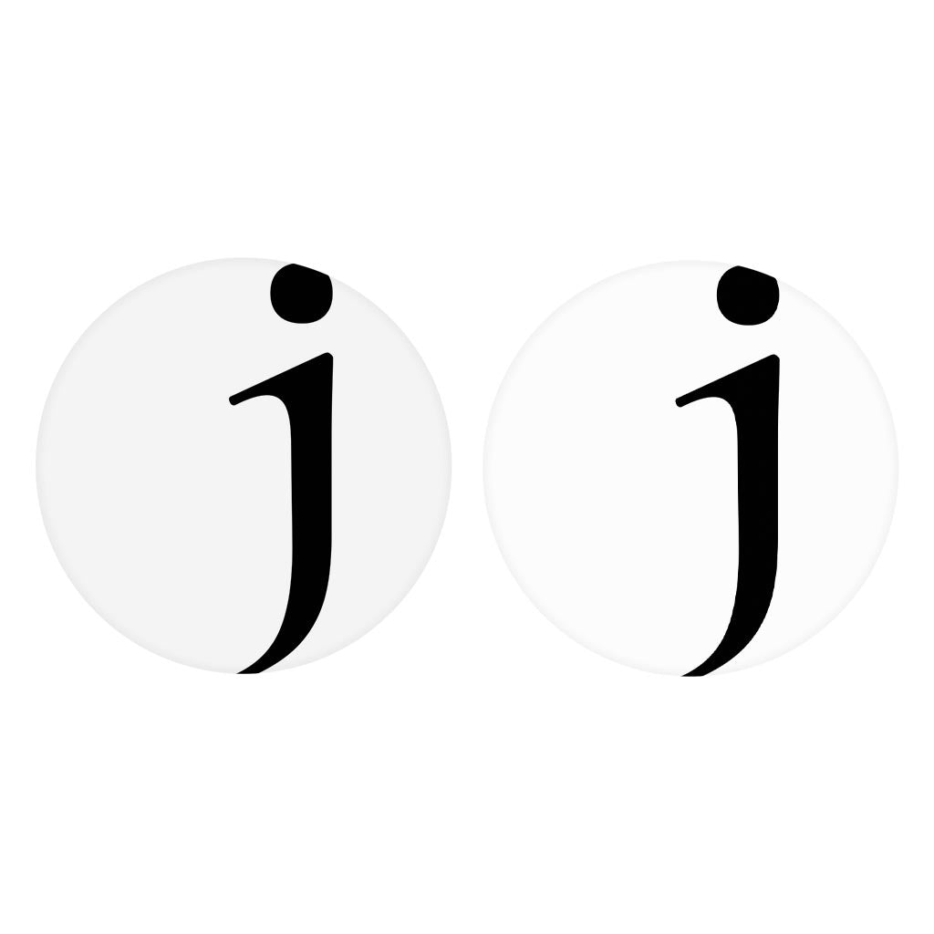 Minimalist Monogram J Circle| Absorbent Car Coasters | Set of 2 | Min 4