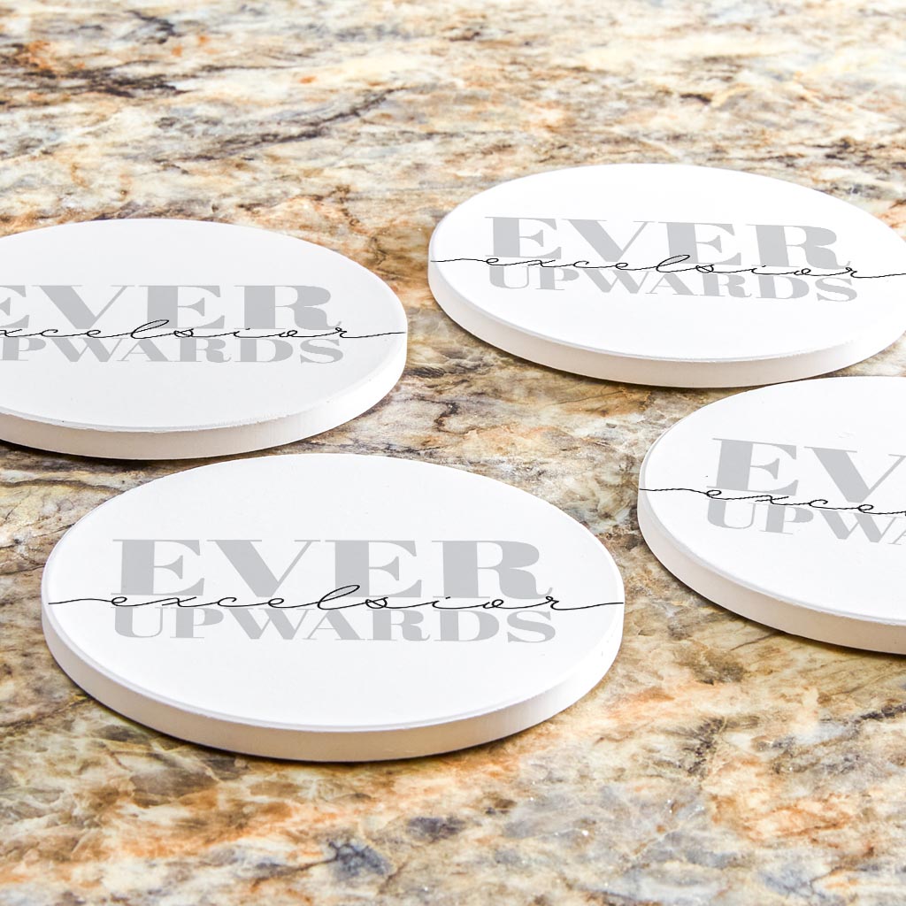 Minimalistic B&W New York Quip Excelsior | Absorbent Coasters | Set of 4 | Min 2