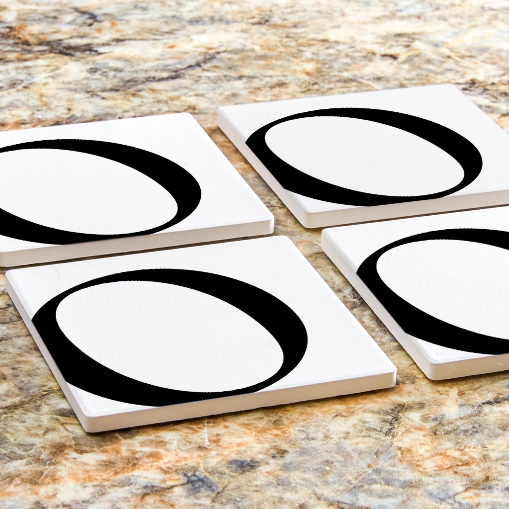 Minimal Monogram O| Absorbent Coasters | Set of 4 | Min 2