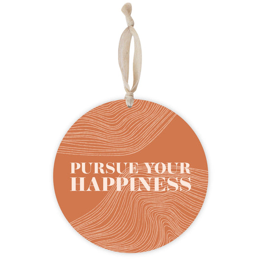 Modern Minimalist Pennsylvania Happiness Quip | Wood Ornament | Eaches | Min 1