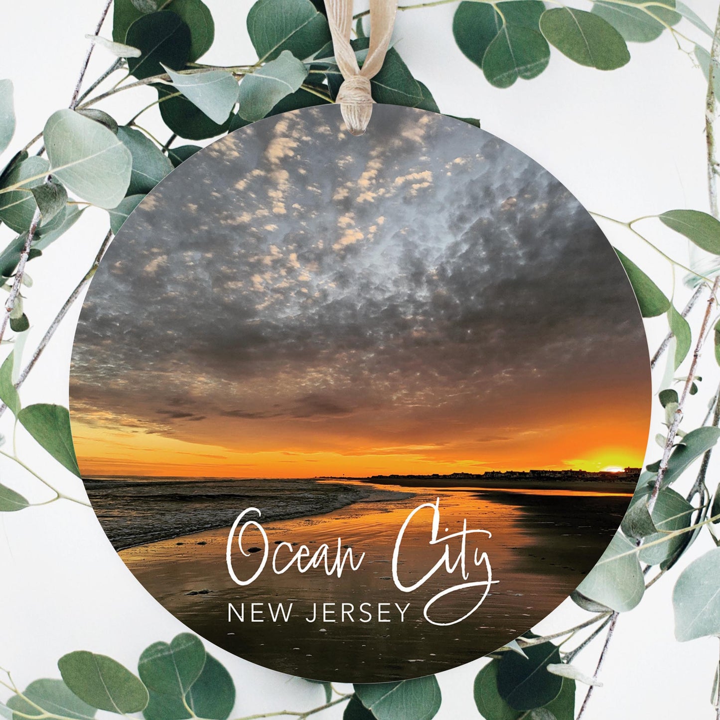 OCNJ Photo With Text | Wood Ornament | Eaches | Min 1