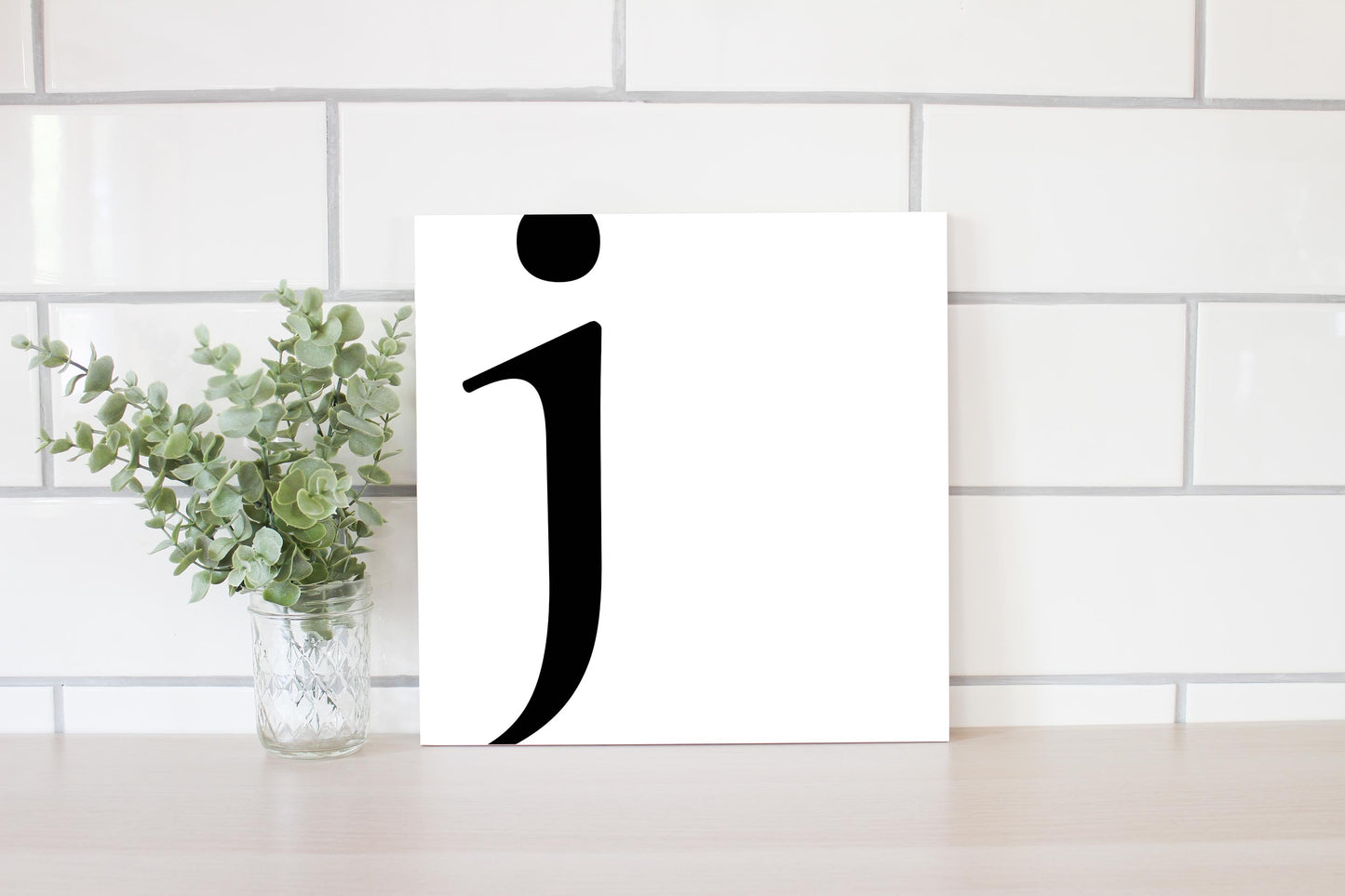 Minimal Monogram J | Wood Sign | Eaches | Min 2