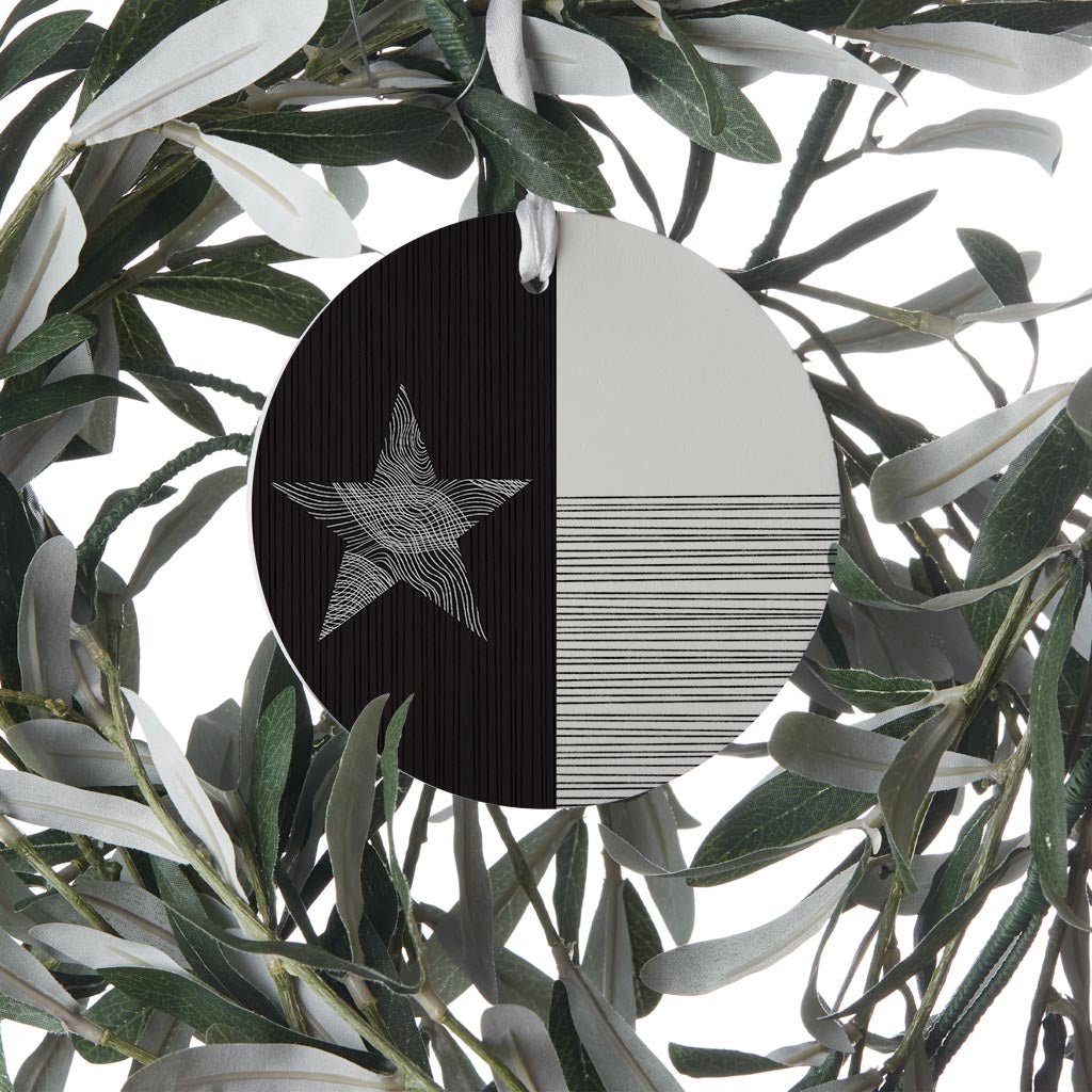 Modern Texas State Flag Abstract Lines| Wood Ornament | Eaches | Min 6