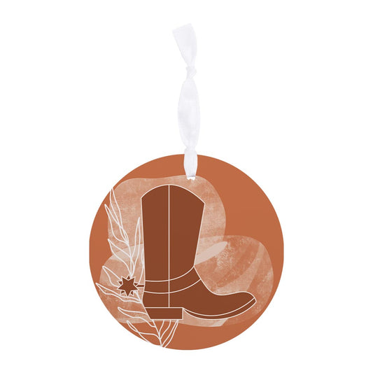 Modern Minimalist Texas Cowboy Boot| Wood Ornament | Eaches | Min 6