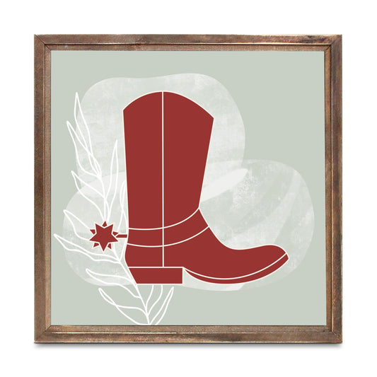 Modern Minimalist Oklahoma Boot | Wood Sign | Eaches | Min 1