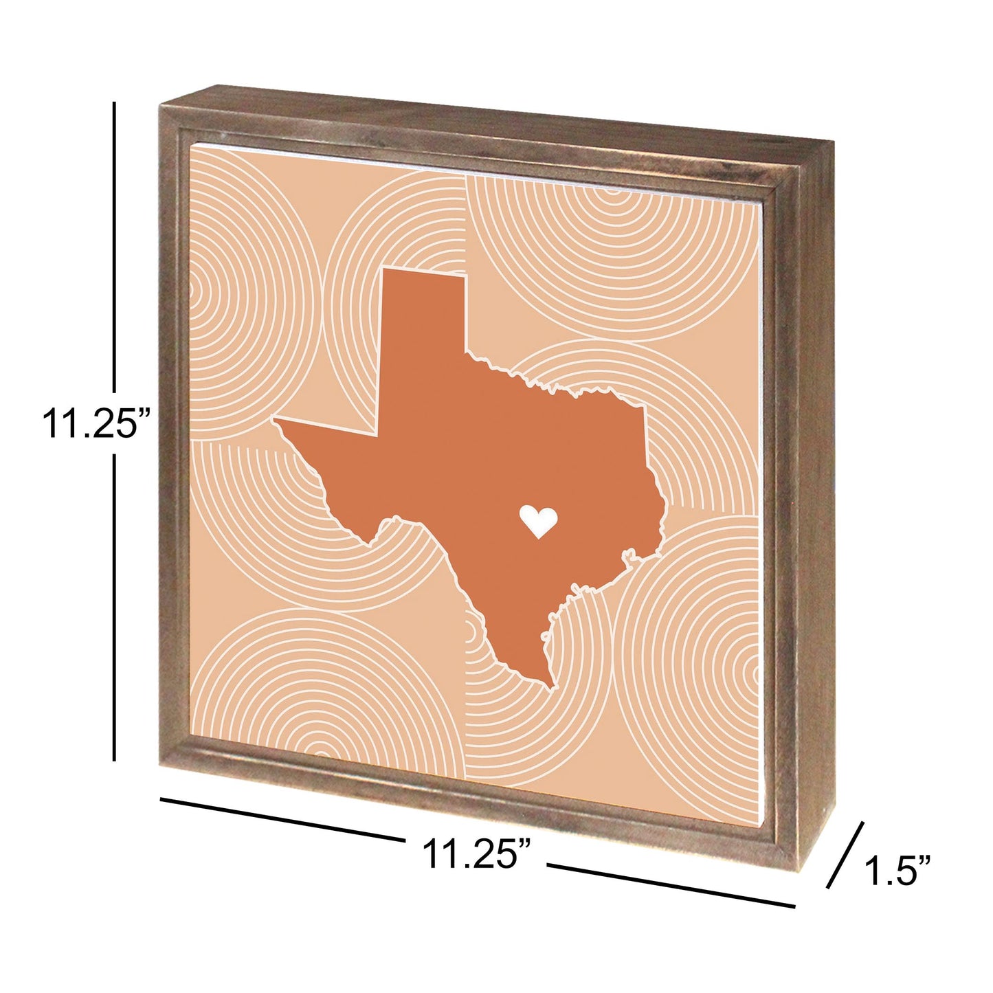 Modern Minimalist Texas Austin Heart | Wood Sign | Eaches | Min 1