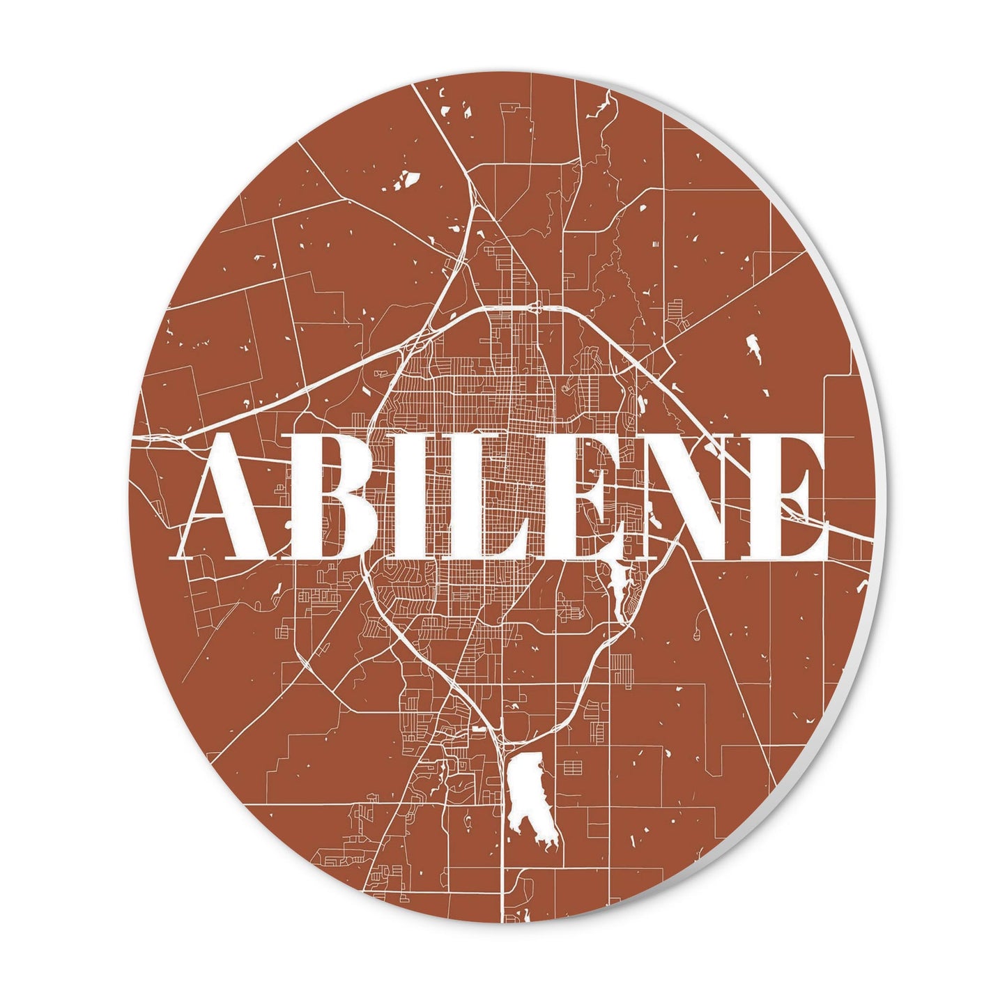 Modern Minimalist Texas Abilene Map | Wood Sign | Eaches | Min 1