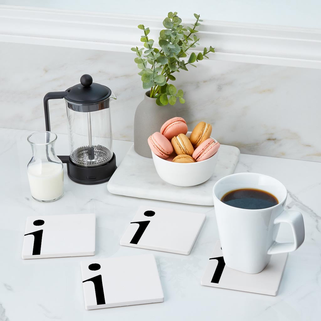 Minimal Monogram I | Absorbent Coasters | Set of 4 | Min 2