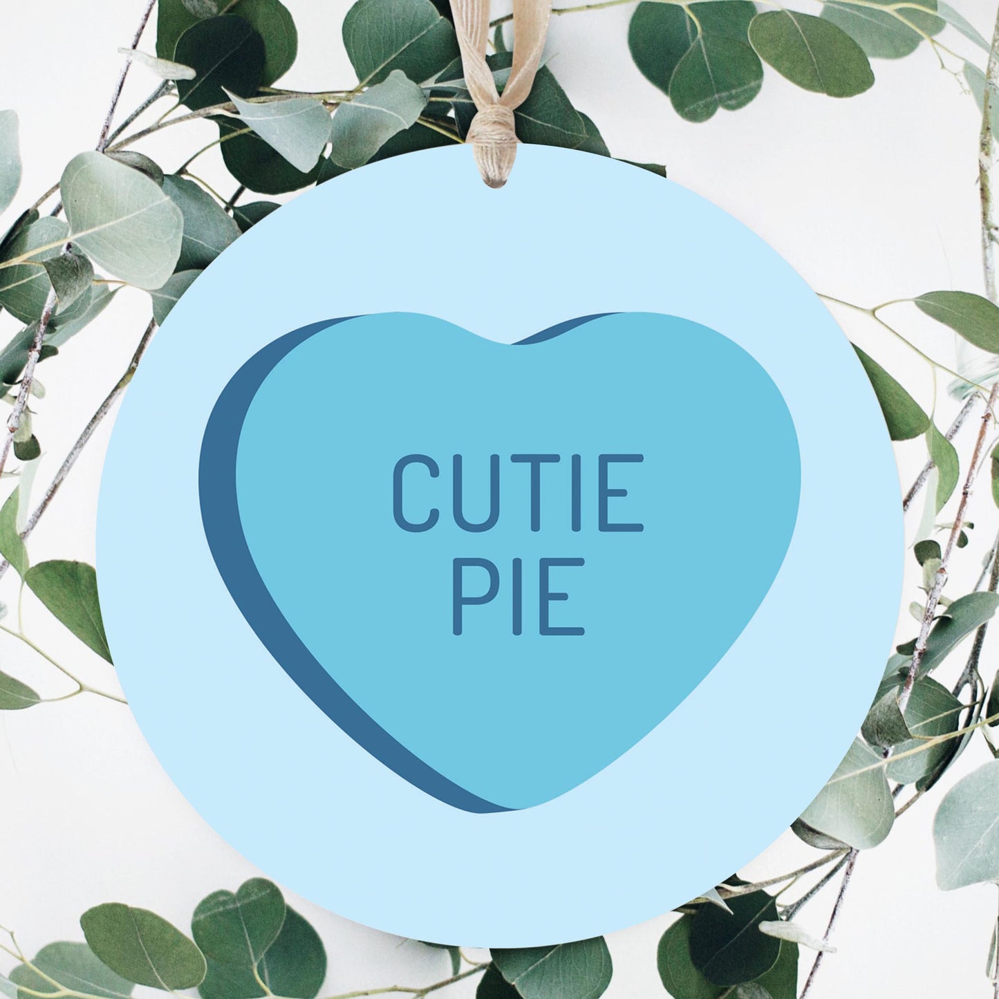 Message Hearts Cutie Pie | Wood Ornament | Eaches | Min 1