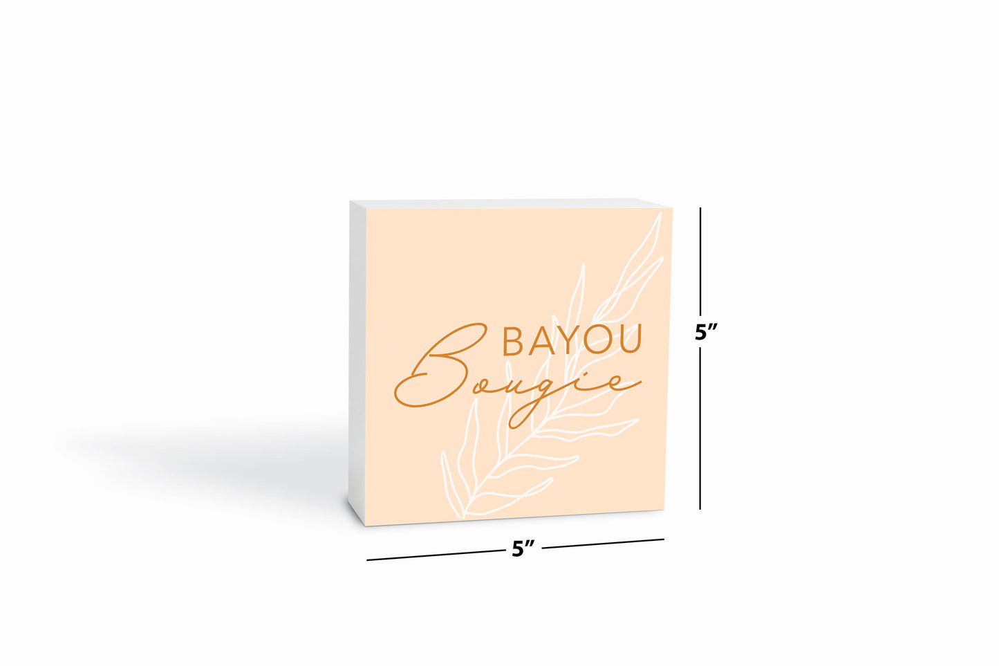 Modern Minimalist Louisiana Bayou Bougie | Wood Block | Eaches | Min 4