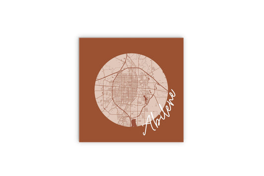 Modern Minimalist Texas Abilene Circle Map | Wood Sign | Eaches | Min 2