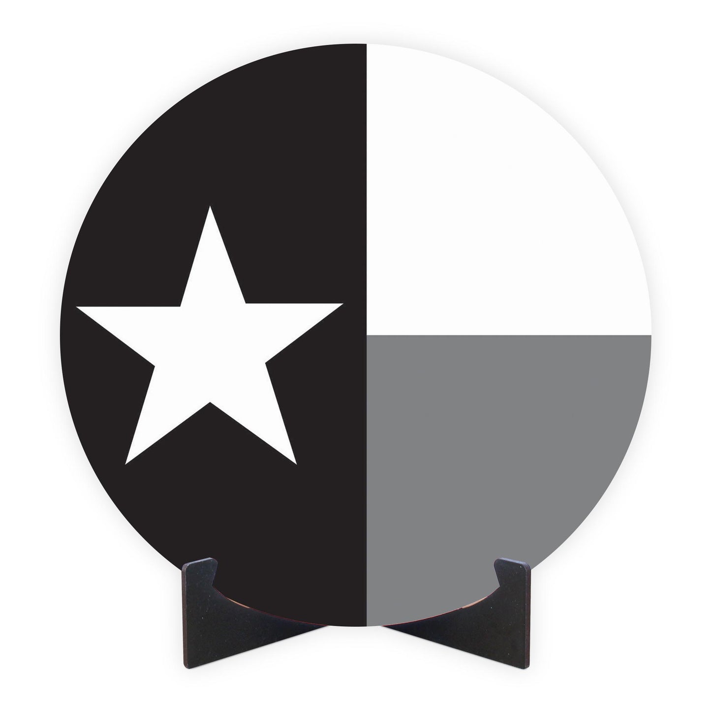 Minimalistic B&W Texas State Flag | Wood Sign | Eaches | Min 1