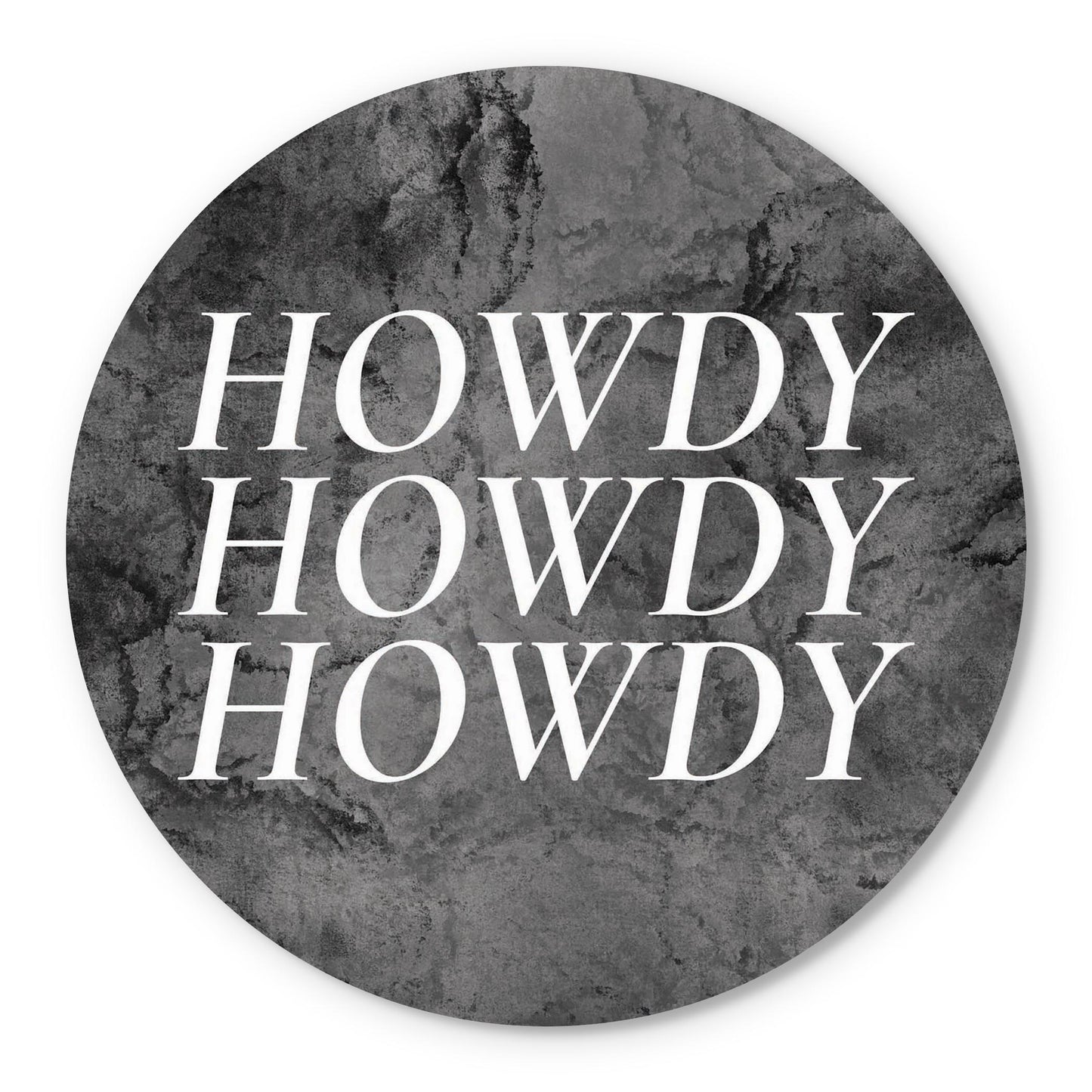 Minimalistic B&W Texas Textured Howdy | Wood Sign | Eaches | Min 1