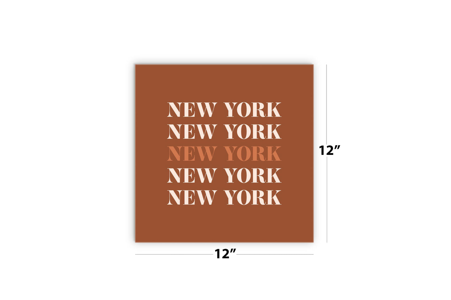 Modern Minimalist New York Repeated Dark | Wood Sign | Eaches | Min 2