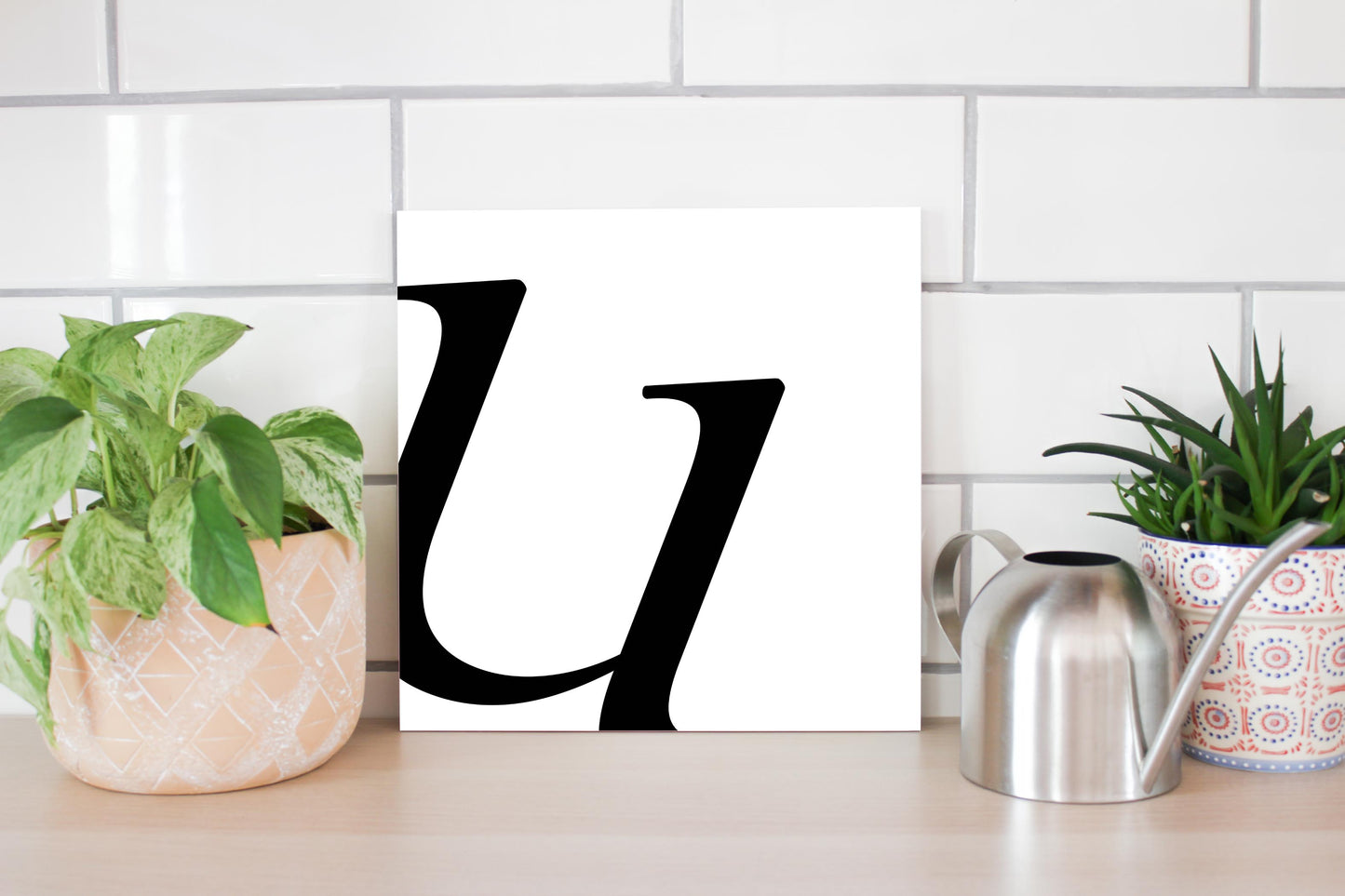 Minimal Monogram U | Wood Sign | Eaches | Min 2