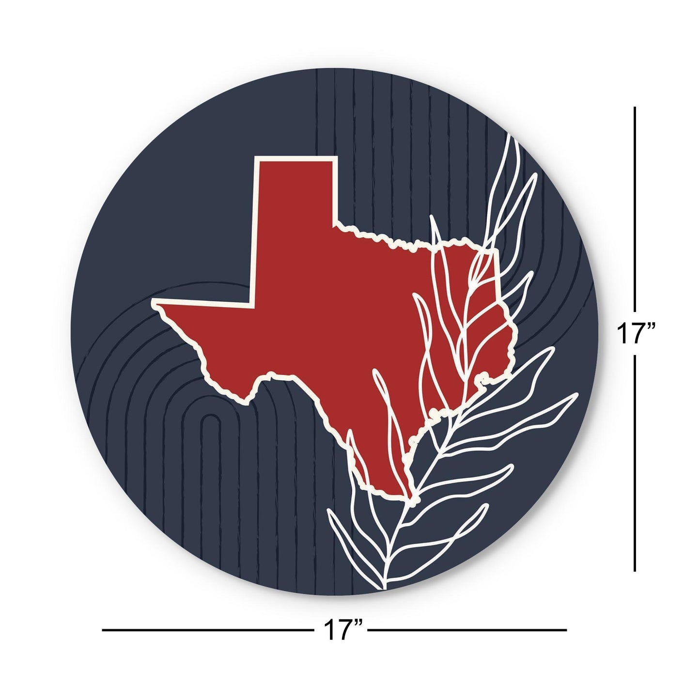 Modern Minimalist Texas Colors Shape Leaf | Wood Sign | Eaches | Min 1